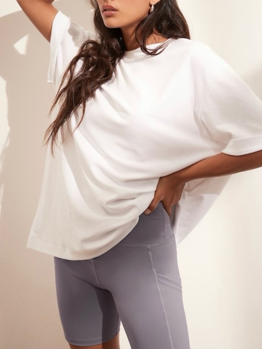 Banana Republic Standard On The Go 7” Bike Short Dusty Amethyst M